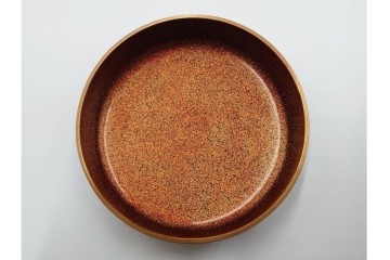 加賀蒔絵　漆芸　内梨地　螺鈿が華やかに輝く薬玉之図の棗　共箱付き　(R-085326)