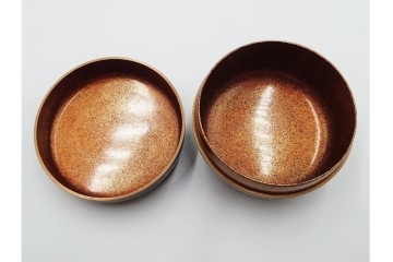 加賀蒔絵　漆芸　内梨地　螺鈿が華やかに輝く薬玉之図の棗　共箱付き　(R-085326)