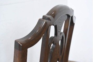 中古　美品　カリモク家具　domani(ドマーニ)　QUEENS LIFE(クイーンズライフ)　本革　上品なクラシカル装飾が映えるダイニングチェア3脚　セット現行定価約66万円相当　(R-085331)