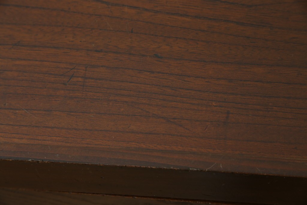 和製アンティーク　天板欅(ケヤキ)材　一枚板の風合い豊かな時代箪笥ローボード　(R-085333)