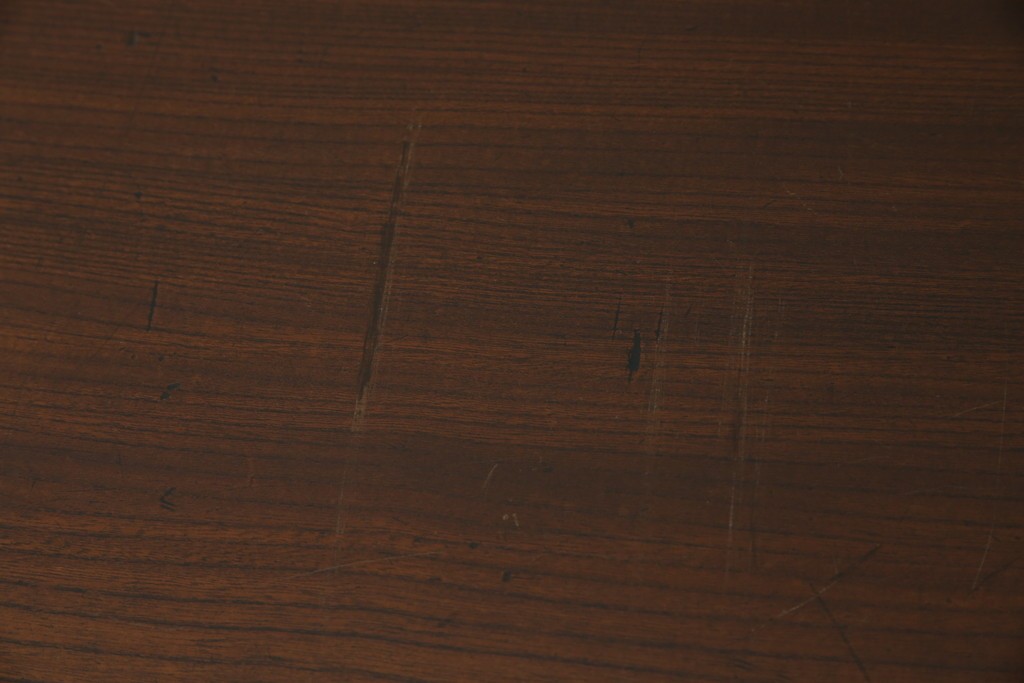 和製アンティーク　天板欅(ケヤキ)材　一枚板の風合い豊かな時代箪笥ローボード　(R-085333)