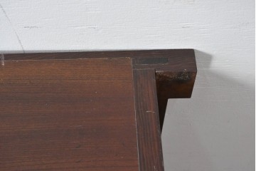 和製アンティーク　天板欅(ケヤキ)材　一枚板の風合い豊かな時代箪笥ローボード　(R-085333)