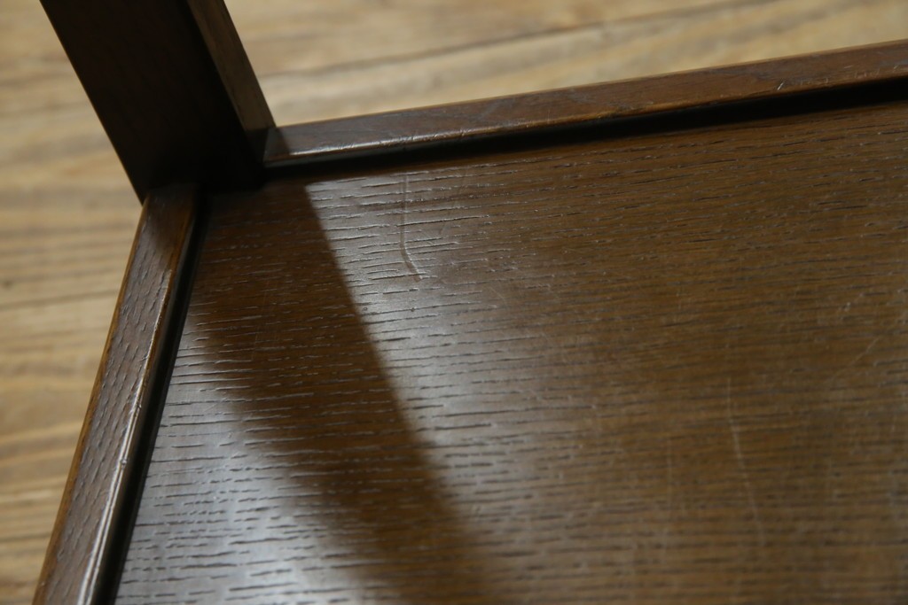 中古　美品　飛騨産業　挽き物脚がアクセントの木製キャスターワゴン　定価約10万円　(R-085335)