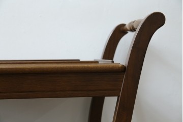 中古　美品　飛騨産業　挽き物脚がアクセントの木製キャスターワゴン　定価約10万円　(R-085335)