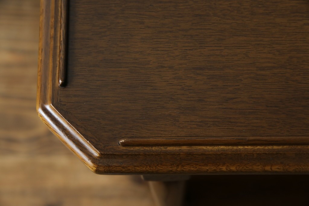 中古　美品　飛騨産業　挽き物脚がアクセントの木製キャスターワゴン　定価約10万円　(R-085335)