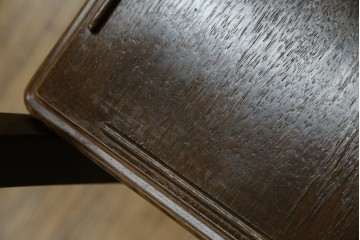 中古　美品　飛騨産業　挽き物脚がアクセントの木製キャスターワゴン　定価約10万円　(R-085335)