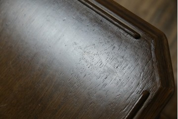 中古　美品　飛騨産業　挽き物脚がアクセントの木製キャスターワゴン　定価約10万円　(R-085335)