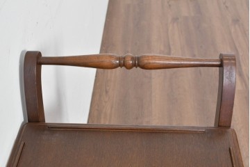 中古　美品　飛騨産業　挽き物脚がアクセントの木製キャスターワゴン　定価約10万円　(R-085335)