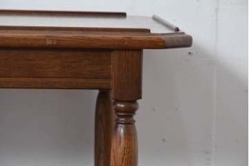 中古　美品　飛騨産業　挽き物脚がアクセントの木製キャスターワゴン　定価約10万円　(R-085335)