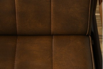 和製ヴィンテージ　東洋ファニチャー(TOYO FURNITURE)　ビニールレザー　折り畳み式フットレストが付いたロッキングチェア　(R-085340)