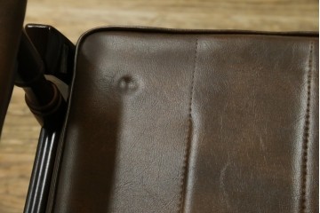 和製ヴィンテージ　東洋ファニチャー(TOYO FURNITURE)　ビニールレザー　折り畳み式フットレストが付いたロッキングチェア　(R-085340)
