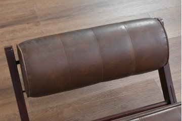 和製ヴィンテージ　東洋ファニチャー(TOYO FURNITURE)　ビニールレザー　折り畳み式フットレストが付いたロッキングチェア　(R-085340)