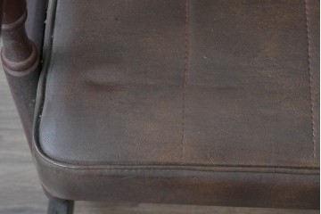 和製ヴィンテージ　東洋ファニチャー(TOYO FURNITURE)　ビニールレザー　折り畳み式フットレストが付いたロッキングチェア　(R-085340)