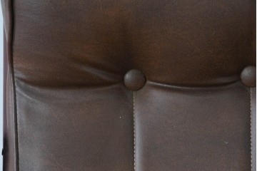 和製ヴィンテージ　東洋ファニチャー(TOYO FURNITURE)　ビニールレザー　折り畳み式フットレストが付いたロッキングチェア　(R-085340)