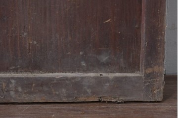 アンティーク建具　ペイント仕上げ限定　大正ロマンの趣を感じる桟入りガラスの扉1枚　(R-085341)