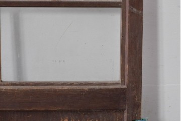 アンティーク建具　ペイント仕上げ限定　大正ロマンの趣を感じる桟入りガラスの扉1枚　(R-085341)