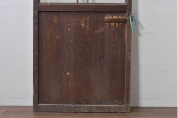 アンティーク建具　ペイント仕上げ限定　大正ロマンの趣を感じる桟入りガラスの扉1枚　(R-085341)