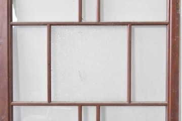 アンティーク建具　ペイント仕上げ限定　大正ロマンの趣を感じる桟入りガラスの扉1枚　(R-085341)