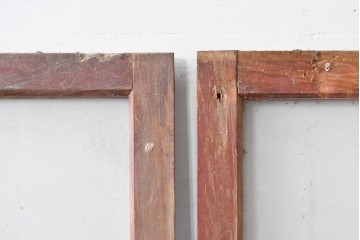 アンティーク建具　大正ロマン　趣ある佇まいのガラス戸3枚セット　(R-085342)