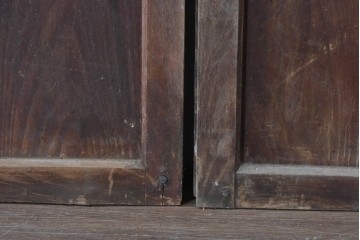 アンティーク建具　大正ロマン　趣ある佇まいのガラス戸3枚セット　(R-085342)