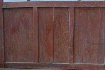 アンティーク建具　大正ロマン　趣ある佇まいのガラス戸3枚セット　(R-085342)