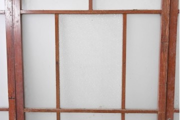 アンティーク建具　大正ロマン　趣ある佇まいのガラス戸3枚セット　(R-085342)