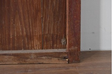 アンティーク建具　大正ロマン　趣ある佇まいのガラス戸3枚セット　(R-085342)