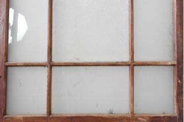 アンティーク建具　大正ロマン　趣ある佇まいのガラス戸3枚セット　(R-085342)