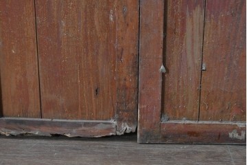 アンティーク建具　大正ロマン　趣ある佇まいのガラス戸3枚セット　(R-085342)