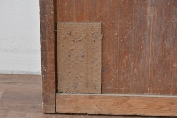 アンティーク建具　ペイント仕上げ限定　大正ロマン薫る桟入りガラス戸1枚　(R-085343)