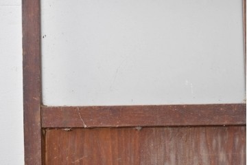 アンティーク建具　ペイント仕上げ限定　大正ロマン薫る桟入りガラス戸1枚　(R-085343)