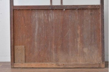 アンティーク建具　ペイント仕上げ限定　大正ロマン薫る桟入りガラス戸1枚　(R-085343)