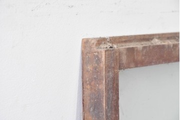 アンティーク建具　ペイント仕上げ限定　大正ロマン薫る桟入りガラス戸1枚　(R-085343)