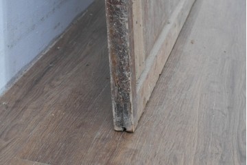 アンティーク建具　ペイント仕上げ限定　大正ロマン薫る桟入りガラス戸1枚　(R-085343)