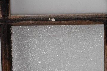 アンティーク建具　昭和初期　味わい深い木味のガラス窓4枚セット　(R-085347)