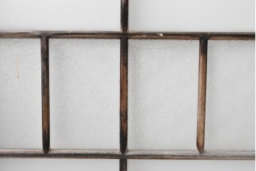 アンティーク建具　昭和初期　味わい深い木味のガラス窓4枚セット　(R-085347)