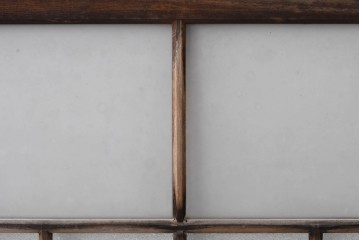 アンティーク建具　昭和初期　味わい深い木味のガラス窓4枚セット　(R-085347)