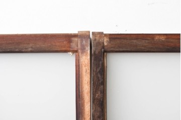 アンティーク建具　昭和初期　木味が風合い豊かなガラス窓4枚セット　(R-085348)