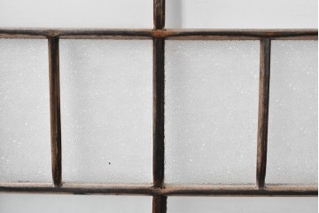 アンティーク建具　昭和初期　木味が風合い豊かなガラス窓4枚セット　(R-085348)