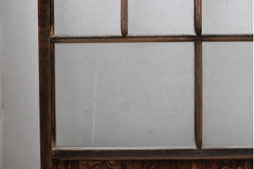 アンティーク建具　昭和初期　木味が風合い豊かなガラス窓4枚セット　(R-085348)