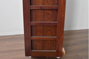 和製ヴィンテージ　美品　最高峰　松本民芸家具　通商産業大臣指定伝統工芸品　上質な作り込みの茶箪笥　定価約152万円相当　(R-085349)