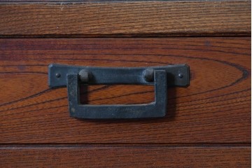 和製ヴィンテージ　美品　最高峰　松本民芸家具　通商産業大臣指定伝統工芸品　上質な作り込みの茶箪笥　定価約152万円相当　(R-085349)