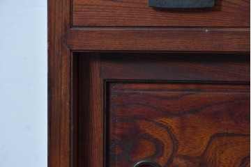 和製ヴィンテージ　美品　最高峰　松本民芸家具　通商産業大臣指定伝統工芸品　上質な作り込みの茶箪笥　定価約152万円相当　(R-085349)