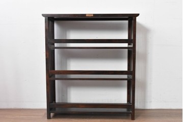 和製ヴィンテージ　松本民芸家具　#117型　開放感のある軽やかな佇まいの書棚　定価約13万7千円相当　(R-085350)