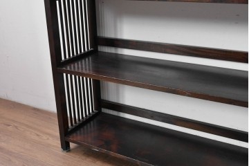 和製ヴィンテージ　松本民芸家具　#117型　開放感のある軽やかな佇まいの書棚　定価約13万7千円相当　(R-085350)