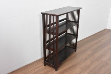 和製ヴィンテージ　松本民芸家具　#117型　開放感のある軽やかな佇まいの書棚　定価約13万7千円相当　(R-085350)