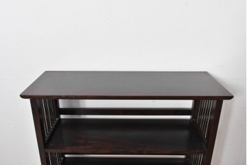 和製ヴィンテージ　松本民芸家具　#117型　開放感のある軽やかな佇まいの書棚　定価約13万7千円相当　(R-085350)