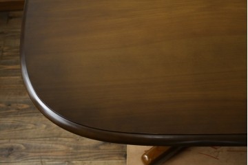 中古　美品　飛騨産業　キツツキ　穂高シリーズ　挽物装飾が映えるダイニングテーブル　(R-085356)