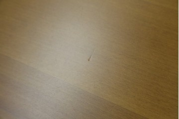 中古　美品　飛騨産業　キツツキ　穂高シリーズ　挽物装飾が映えるダイニングテーブル　(R-085356)