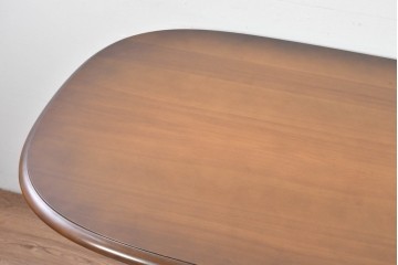 中古　美品　飛騨産業　キツツキ　穂高シリーズ　挽物装飾が映えるダイニングテーブル　(R-085356)